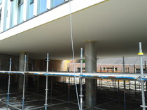 Schoolgebouw Helmond Plafondisolatie met lichte spachtelputz afwerking